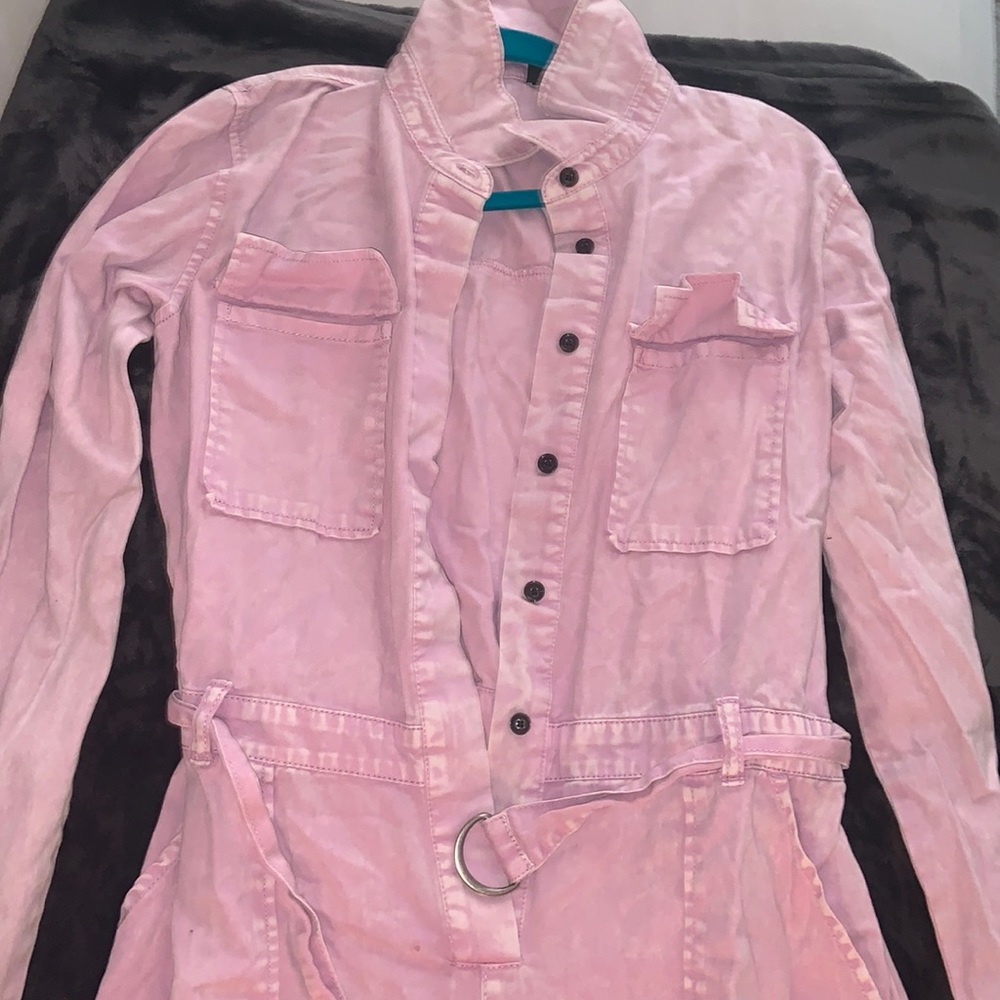 Target Wild Fable Jumpsuit pink/purple Jean wash color